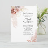 Invitation Graduation 2025 Pampas Grass Party (Debout devant)