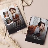 Invitation Graduation 2025 Party Photo Collage Moderne Grad