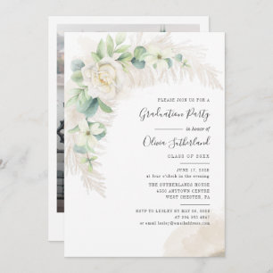 Invitation Graduation 2025 Photo Botanical Grad Party