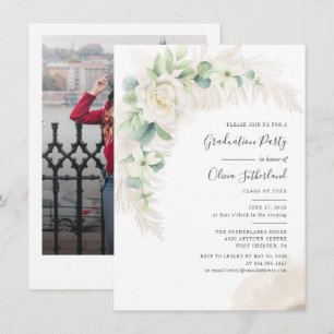 Invitation Graduation 2025 Photo Botanical Grad Party