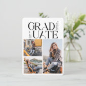 Invitation Graduation 2025 Photo Collage Grad Party (Debout devant)