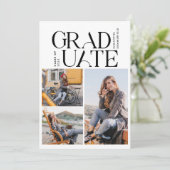 Invitation Graduation 2025 Photo Collage Grad Party (Debout devant)