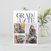 Invitation Graduation 2025 Photo Collage Grad Party (Debout devant)