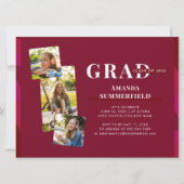 Invitation Graduation 2025 Photo Collage Moderne Grad Party (Devant)