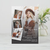 Invitation Graduation 2025 Photo Collage Script Grad (Debout devant)