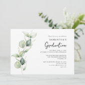 Invitation Graduation 2025 Photo Eucalyptus Grad Party (Debout devant)