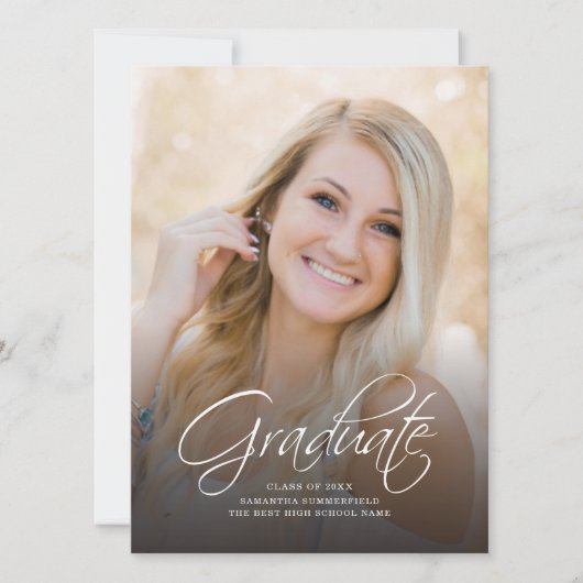 Invitation Graduation 2025 Photo Grad Party (Devant)