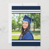 Invitation Graduation 2025 Photo Navy Blue Graduate Party (Dos)
