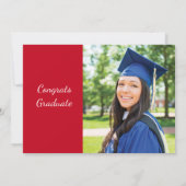 Invitation Graduation 2025 Photo Red White Grad Party (Dos)