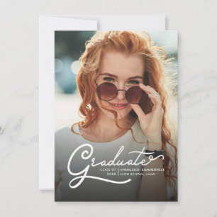 Invitation Graduation 2025 Photo Script Grad Party