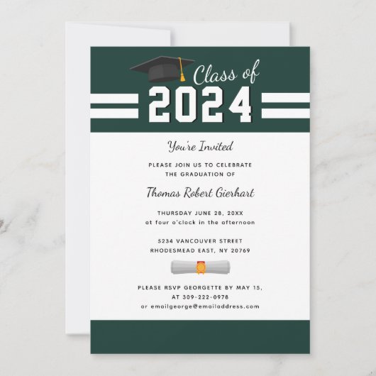 Invitation Graduation 2025 Photo Script Graduate Party (Devant)