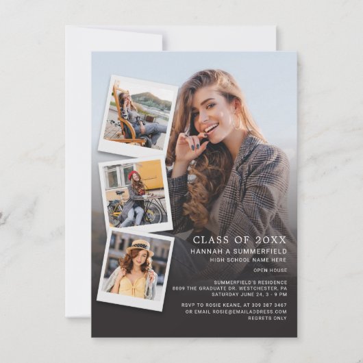 Invitation Graduation 2025 Photos Moderne Grad Party (Devant)