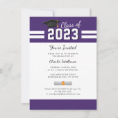 Invitation Graduation 2025 Purple White Graduate Party (Devant)