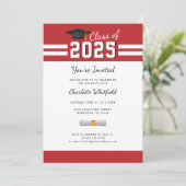 Invitation Graduation 2025 Red White Gard Party (Debout devant)