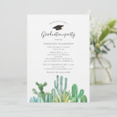 Invitation Graduation 2025 Watercolor Grad Party (Debout devant)