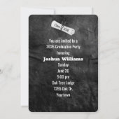 Invitation Graduation 2026 Black Leather Frame (Dos)