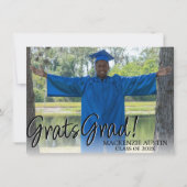 Invitation Graduation 2 Photo | Sophisticated Gold Keepsaké (Devant)