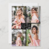 Invitation Graduation 4 Photo Collage Party (Devant)