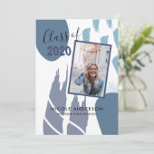 Invitation Graduation Abstraite moderne de la brosse (Debout devant)