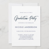 Invitation Graduation Abstraite moderne de la brosse (Dos)