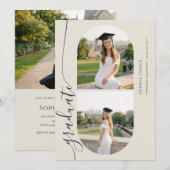 Invitation Graduation Arch Photo Graduation Party (Devant / Derrière)