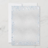 Invitation Graduation argent bleu clair parties scintillant s (Dos)