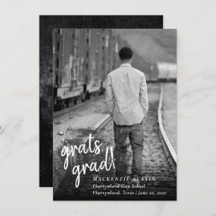 Invitation Graduation artistique   Photo noir et blanc