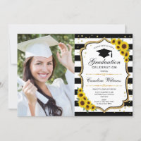 Graduation avec photo - Fleurs de soleil