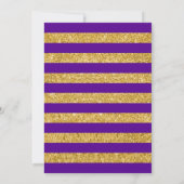Invitation Graduation - Bandes d'or violet (Dos)