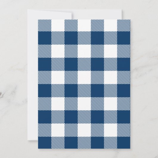 Invitation Graduation BBQ Backyard Navy Blue (Dos)