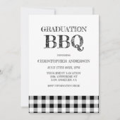 Invitation Graduation BBQ Gingham (Devant)