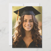 Invitation Graduation Black Cap And Tassel Photo Open House  (Dos)