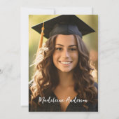 Invitation Graduation Black Cap And Tassel Photo Open House  (Dos)