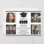 Invitation Graduation bleue (Devant)