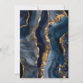 Invitation Graduation Blue Gold Agate Graduation (Dos)