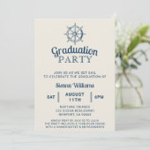 Invitation Graduation Boat Party Bateau roue nautique (Debout devant)