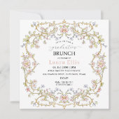 Invitation Graduation Brunch elegant modern watercolor (Devant)