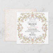 Invitation Graduation Brunch elegant modern watercolor (Devant / Derrière)