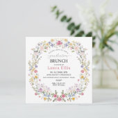 Invitation Graduation Brunch elegant modern watercolor (Debout devant)
