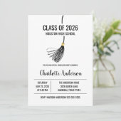 Invitation Graduation Cap Tassel Photo (Debout devant)