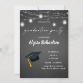 Invitation Graduation Casquette Chalkboard Graduation Party (Devant)