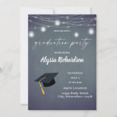Invitation Graduation Casquette Chalkboard Graduation Party B (Devant)