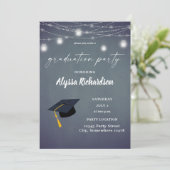 Invitation Graduation Casquette Chalkboard Graduation Party B (Debout devant)