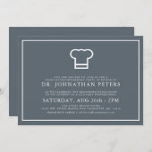 Invitation Graduation Chef minimale|Invitation de retraite (Devant / Derrière)