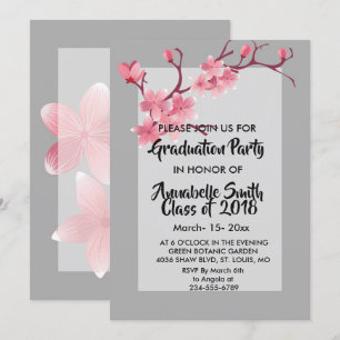 Invitation Graduation Cherry Blossom