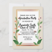 Invitation Graduation classique et élégante (Devant)