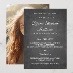 Invitation Graduation Classique I Grey