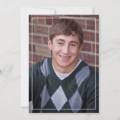 Invitation Graduation Classique Photo Lauréat Laurel Gold (Devant)