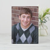 Invitation Graduation Classique Photo Lauréat Laurel Gold (Debout devant)