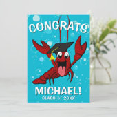 Invitation Graduation Crawfish Boil Homard Fête de fruits de (Debout devant)